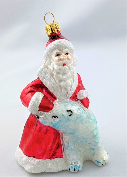 Weihnachtsmann mit Eisbär