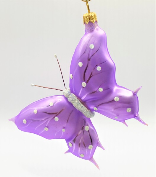Schmetterling lila, weisse Tupfen