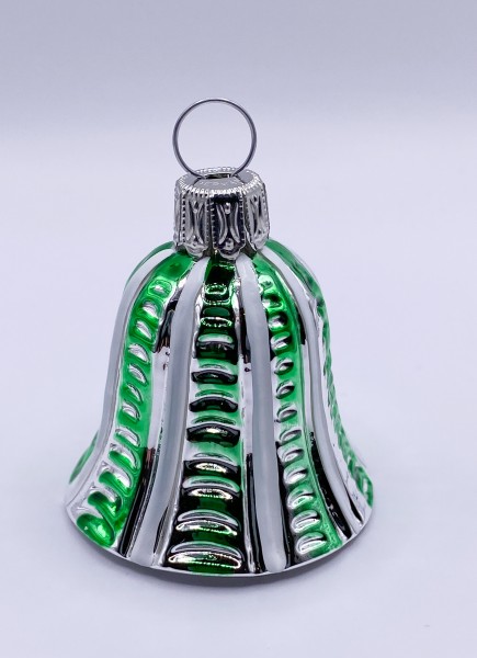 Silberne Glocke mit grünen Streifen