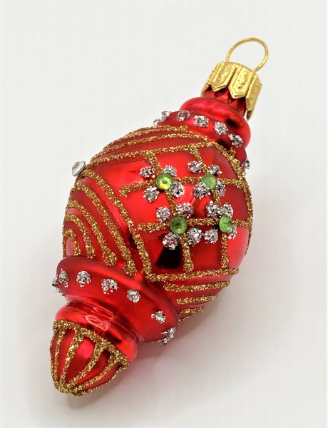 Rotes orientalisches Zapfen-Ornament