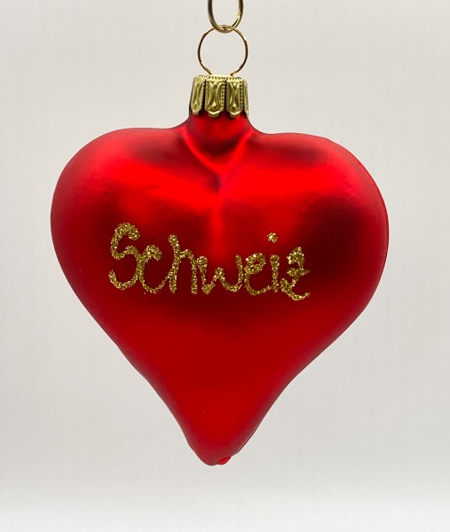 Rotes Herz mit Aufschrift " Schweiz "