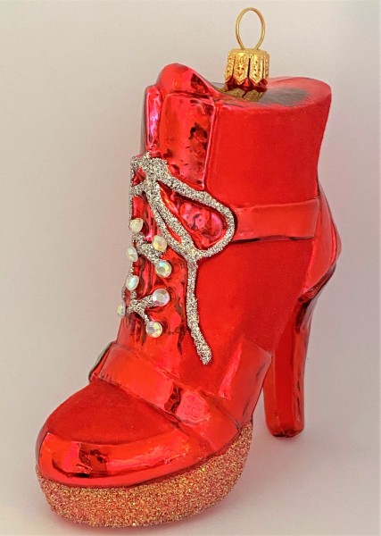 Rote High Heel Stiefelette